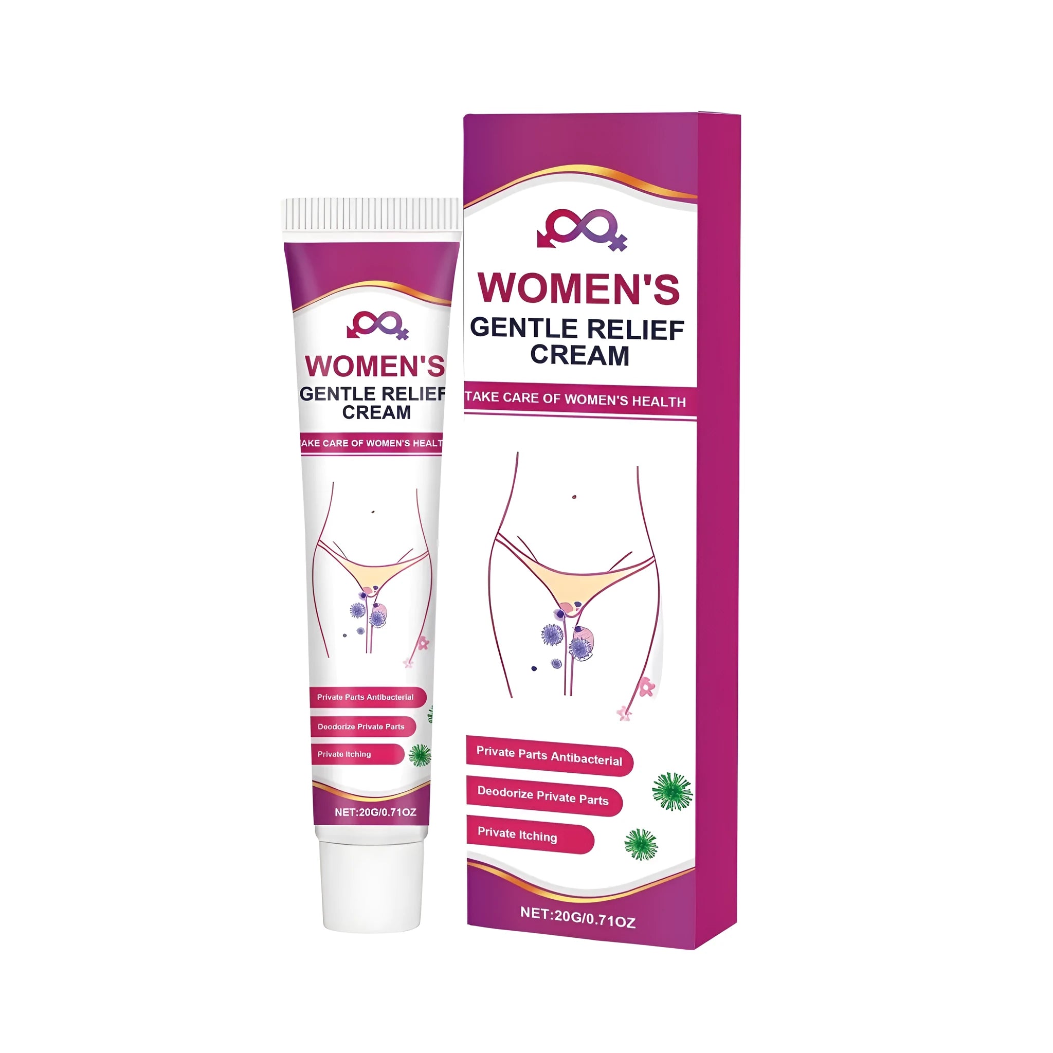 20g tube of women's intimate soothing cream with plant extracts