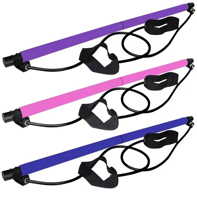 Adjustable fitness hip training pulling rope in purple, pink, blue, or black bubble bag packaging