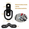 Black galvanised carbon steel floor hook tie-down anchor point for trucks and vehicles
