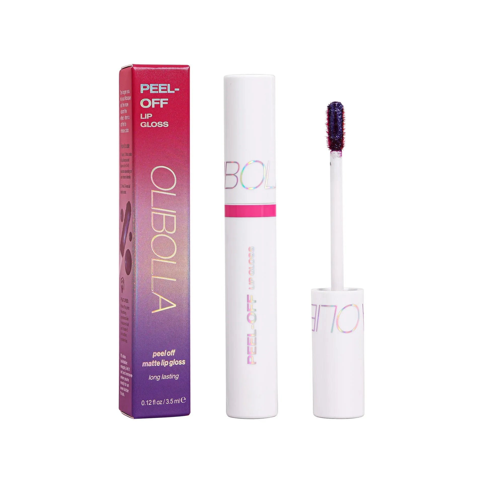 Tearing type matte finish lip gloss, long-lasting moisturising, nonstick cup, 6 colour options