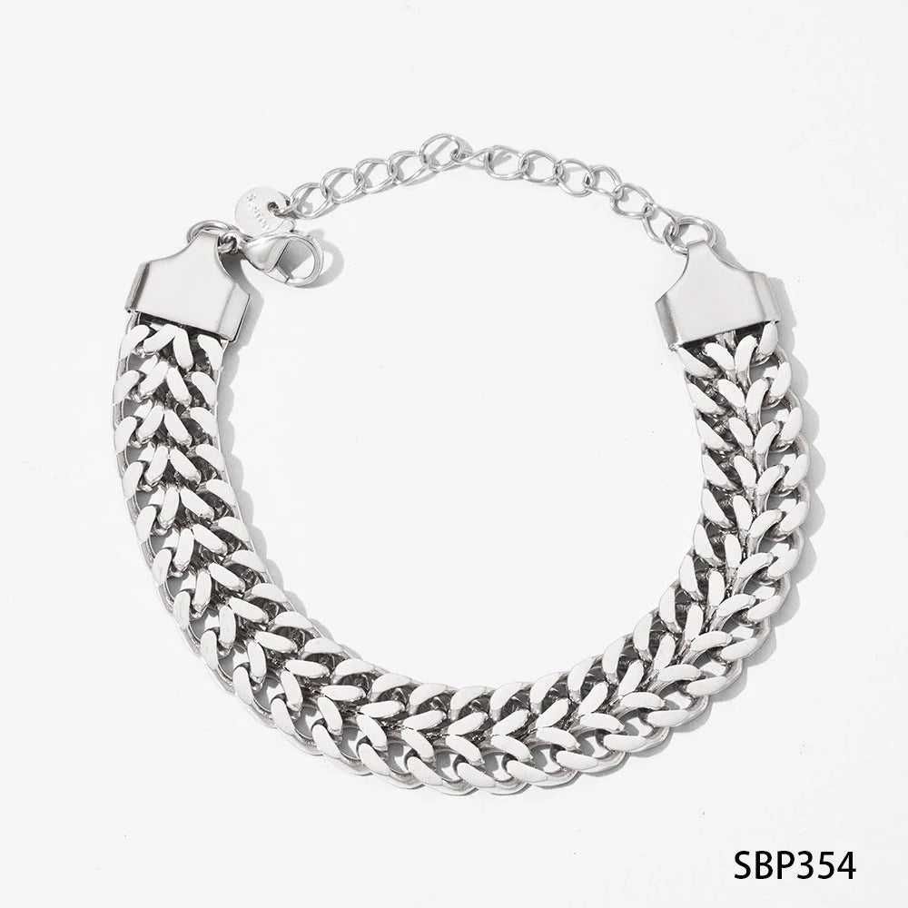 Stainless steel electroplated bracelet for women in various colours