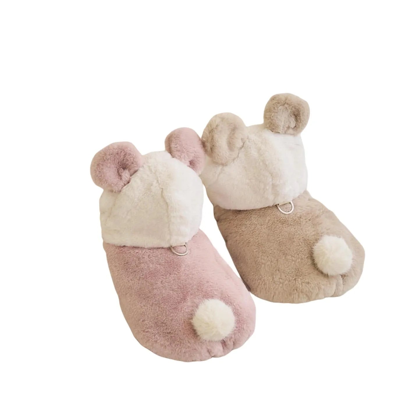 Light pink and light brown polyester warm coat costume for dogs and cats in five different sizes