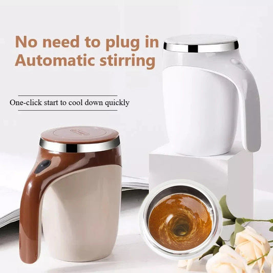 Rechargeable Automatic Stirring Coffee Mug with Hands-Free Blending for Hot Drinks