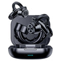 GW1 bone conduction clip-on wireless Bluetooth headset Classic Black plastic with breathing light and clip-on ear design