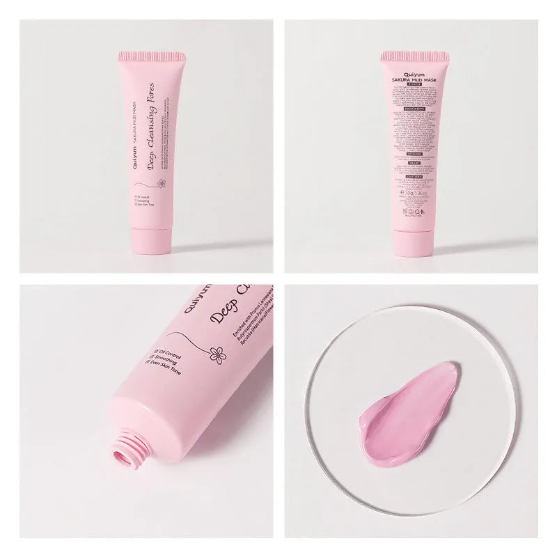 30g cherry blossom mud mask facial treatment product with cleansing hydrating moisturising functions