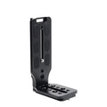 Universal L-Type fast mounting plate for Nikon DSLR cameras in black aluminium alloy