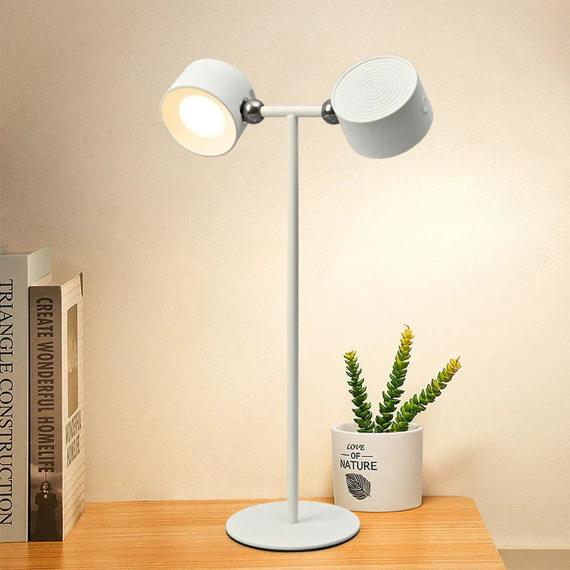 Magnetic Touchable LED USB Rechargeable Table Lamp with 360° rotation and cordless design