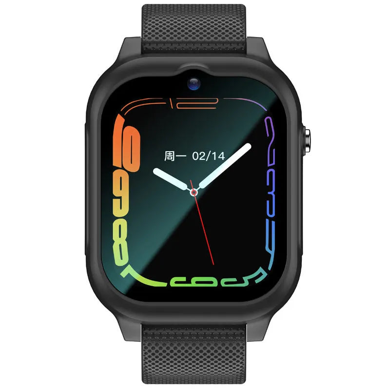 Swimming waterproof smartwatch with video call and step counting in water blue colour