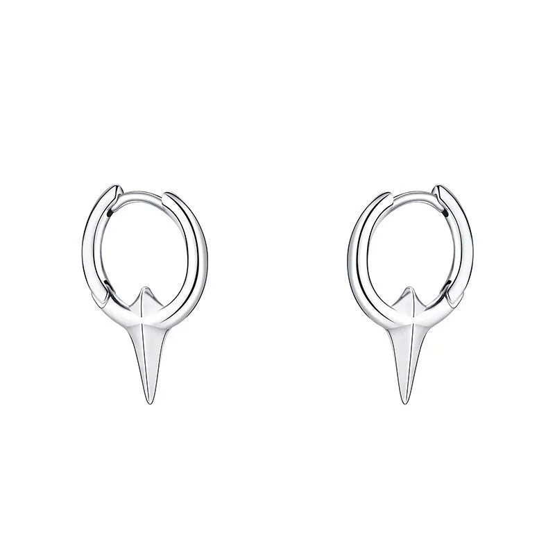 Gold plated geometric star earrings with copper construction and XINGX ear clip design