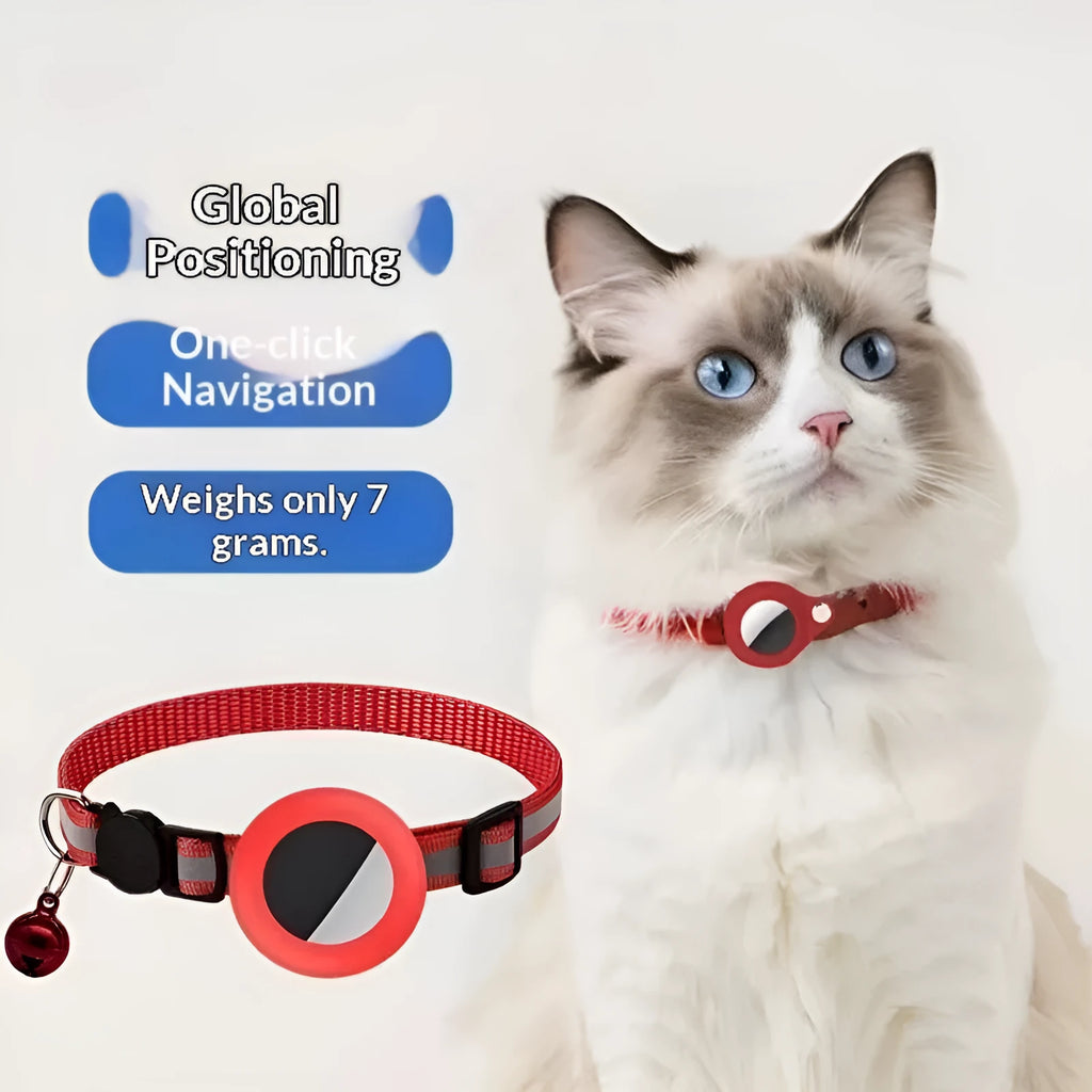 Pet dog anti-lost tracking collar in five colours: black, pink, yellow, blue, purple