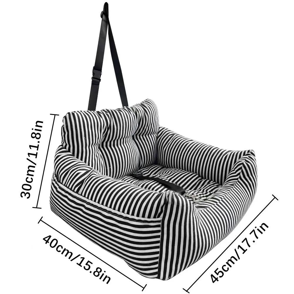 Pet sofa bed car nest striped nest for dogs 45x40x30cm single seat in black stripes