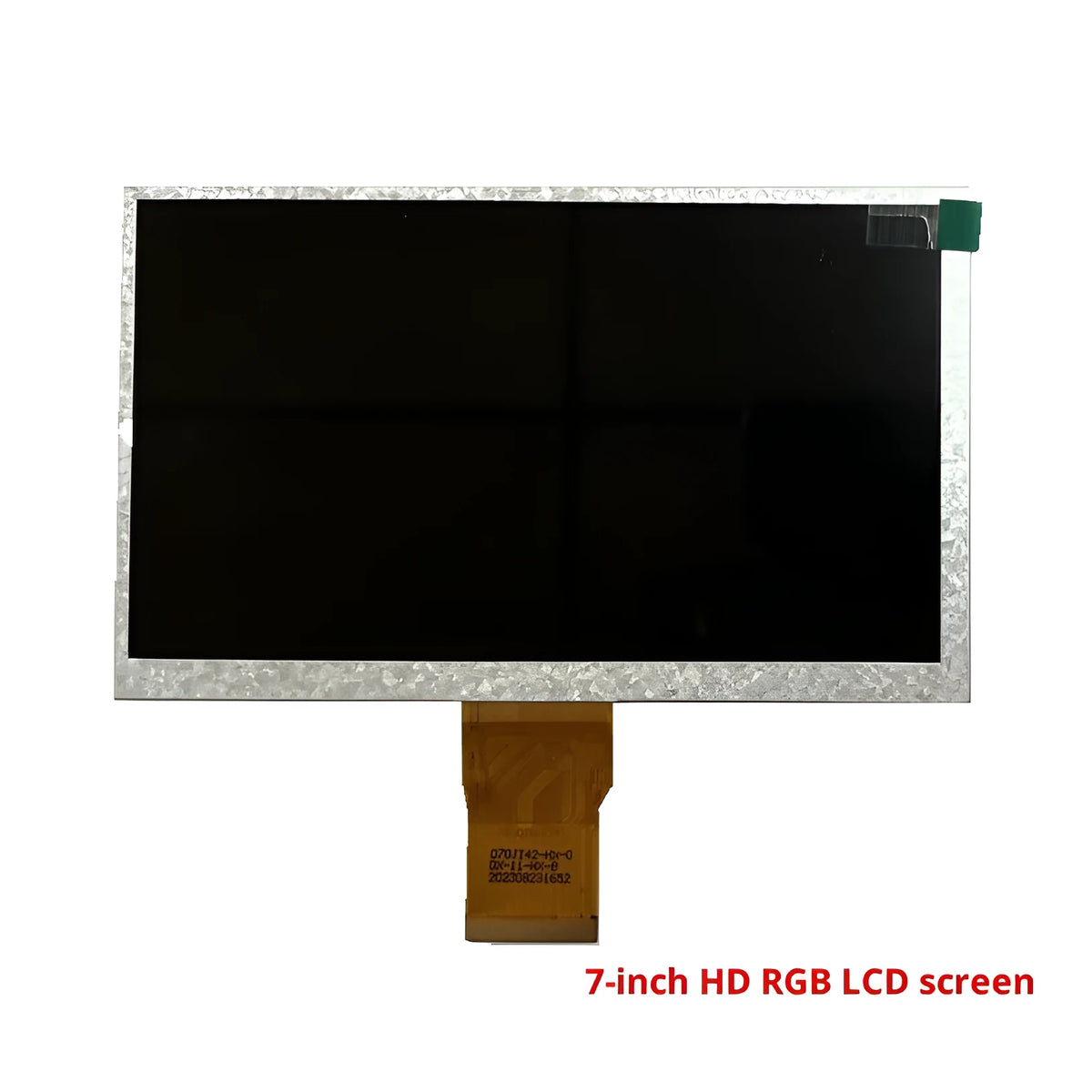 7 inch IPS LCD touch screen display with 1024x600 resolution on white background