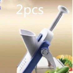 Multifunctional vegetable cutter with safety blade guard and multiple slicing options