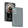 Ultra-thin magnetic wireless power bank with alloy shell in neutral titanium colour-changing finish