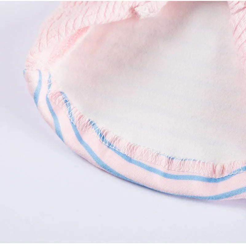 Cute striped knitted dog shirt with metal belt loop, pink and blue stripes style