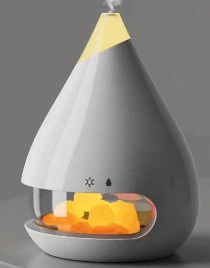 Flame Humidifier with 3D simulation flame and aromatherapy function