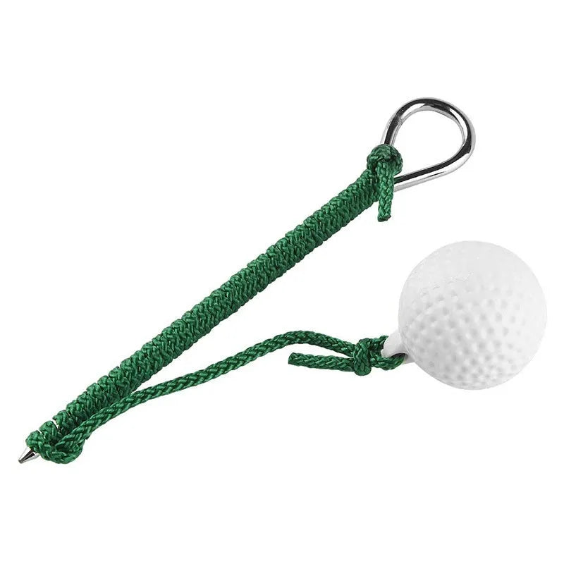 Portable golf swing practice rope ball with plastic construction for outdoor training