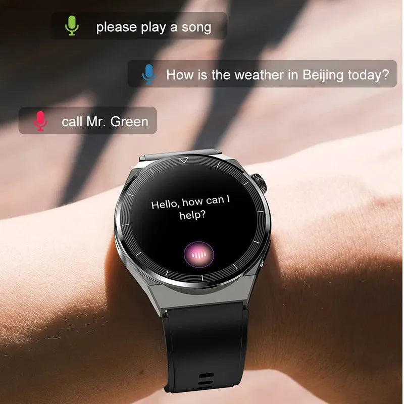 Black silicone strap smartwatch with silver vinyl case showing a TFT touch screen display.