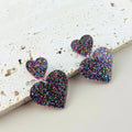 Acrylic love earrings for women, geometry design, Valentine's Day personalised jewellery, one pair