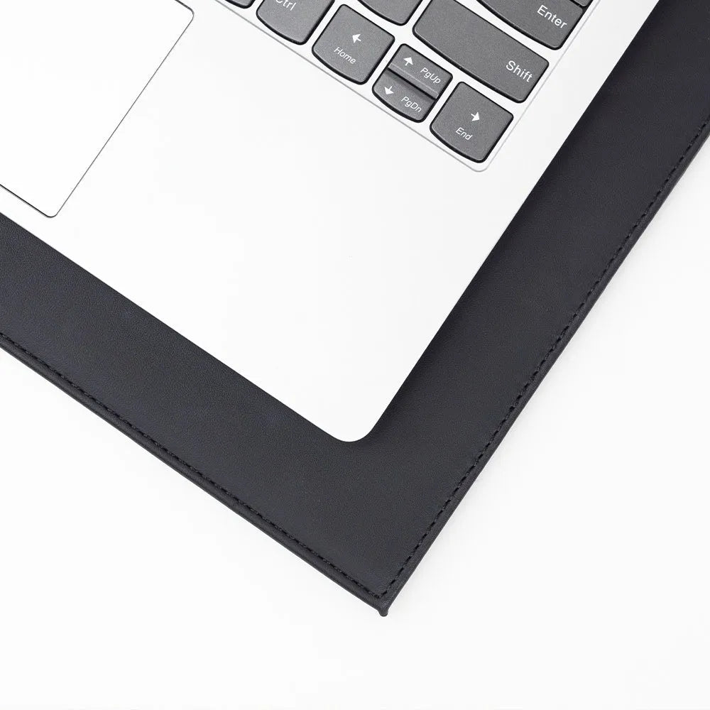 Anti-radiation printing tablet pad in colours black, black gold, blue, and green on a work surface.