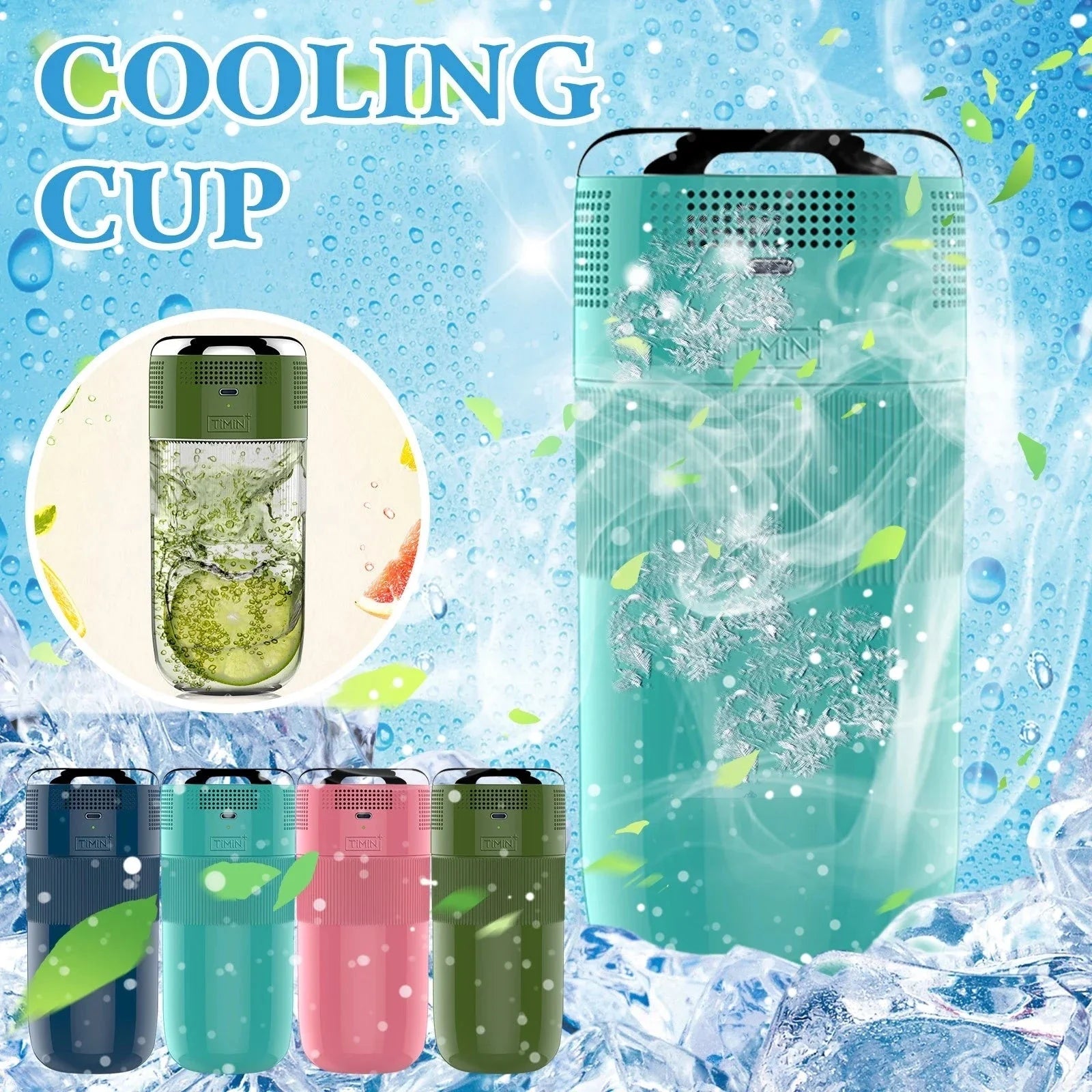 Portable USB Cooling Cup with Rapid Chilling Technology for Ice-Cold Refreshment Anywhere