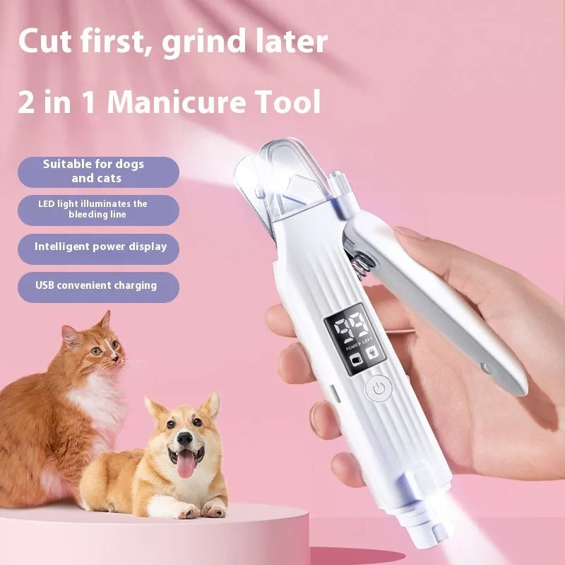 HZ8 White model dog nail clipper grooming tool with plastic construction
