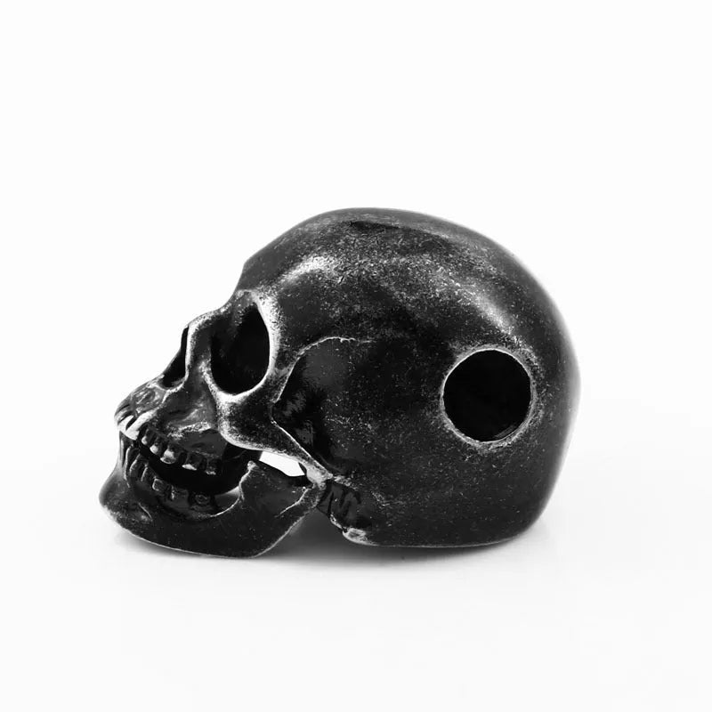 Skull titanium steel pendant polished finish ancient black steel colour personality style