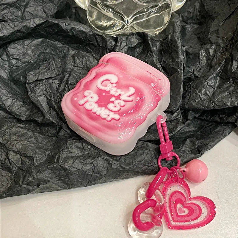 Pink Spice Girl silicone back cover protective case for AirPods Pro