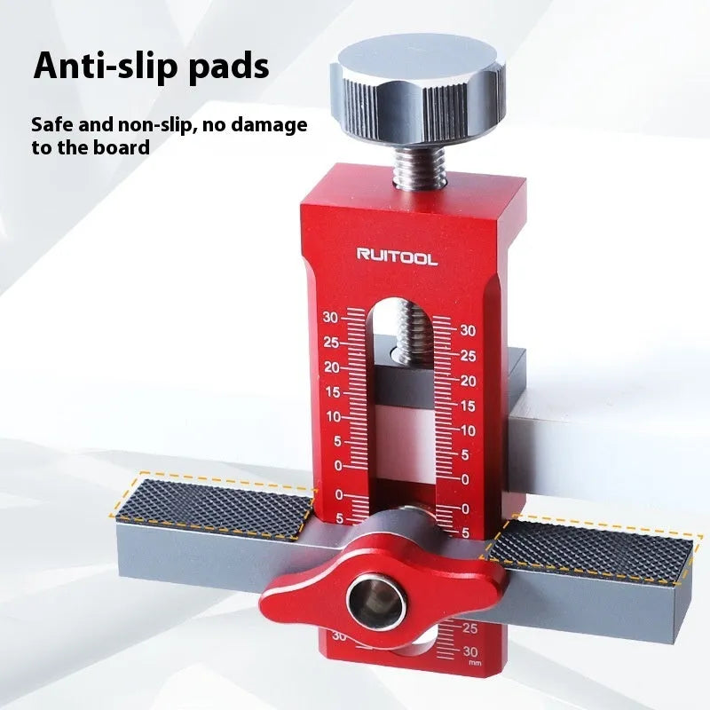 Aluminium alloy cabinet door installation aid with 10mm diamond suit adjustment mechanism