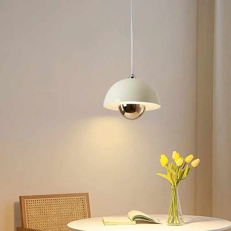 Retro 18cm small droplight in black finish for bedroom or bar use with hanging cord
