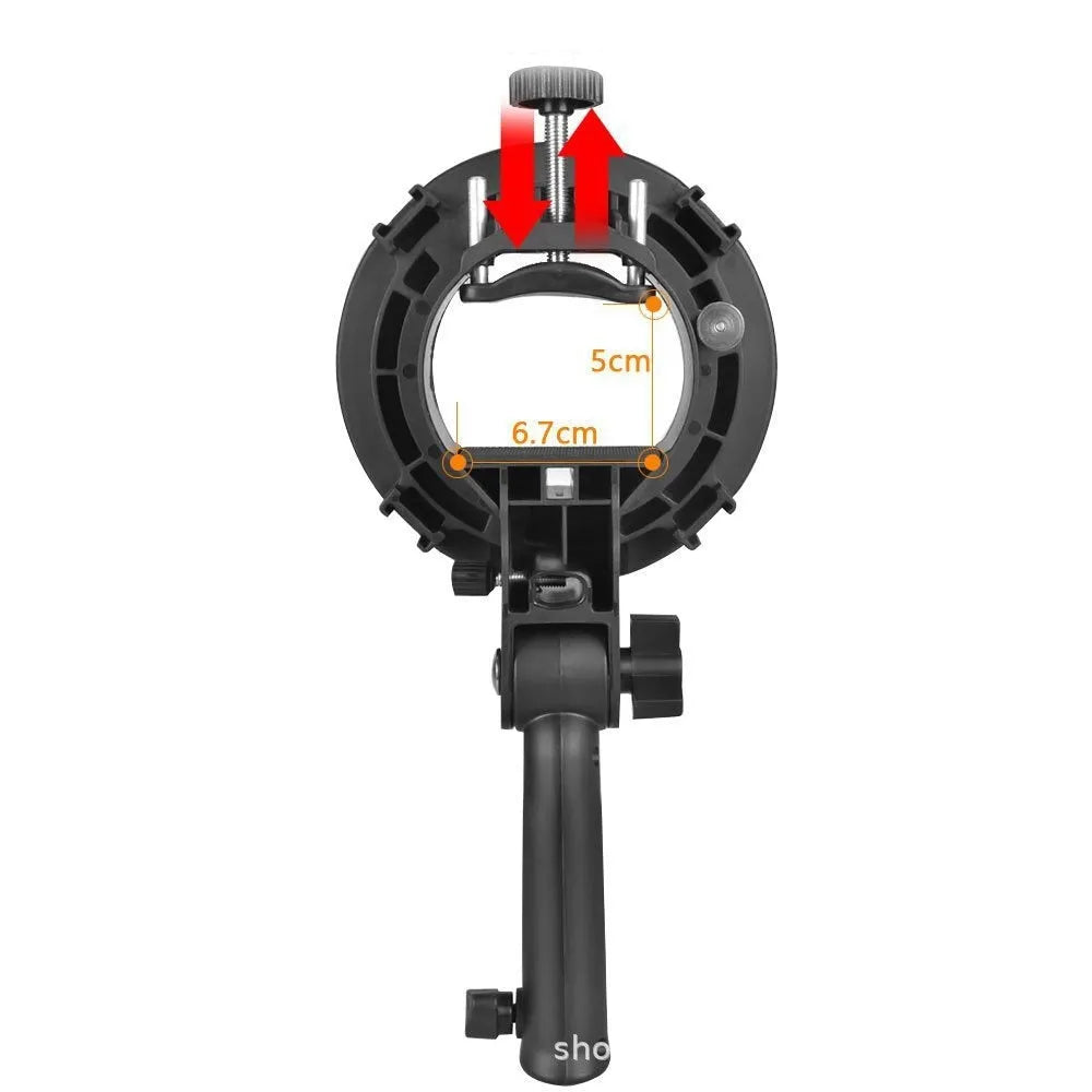 S-type chuck bracket for flashlight mounting made from ABS plastic, 250mm length, handheld photography accessory