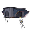 Outdoor aluminum alloy car roof tent black shell with dark grey canvas for two persons