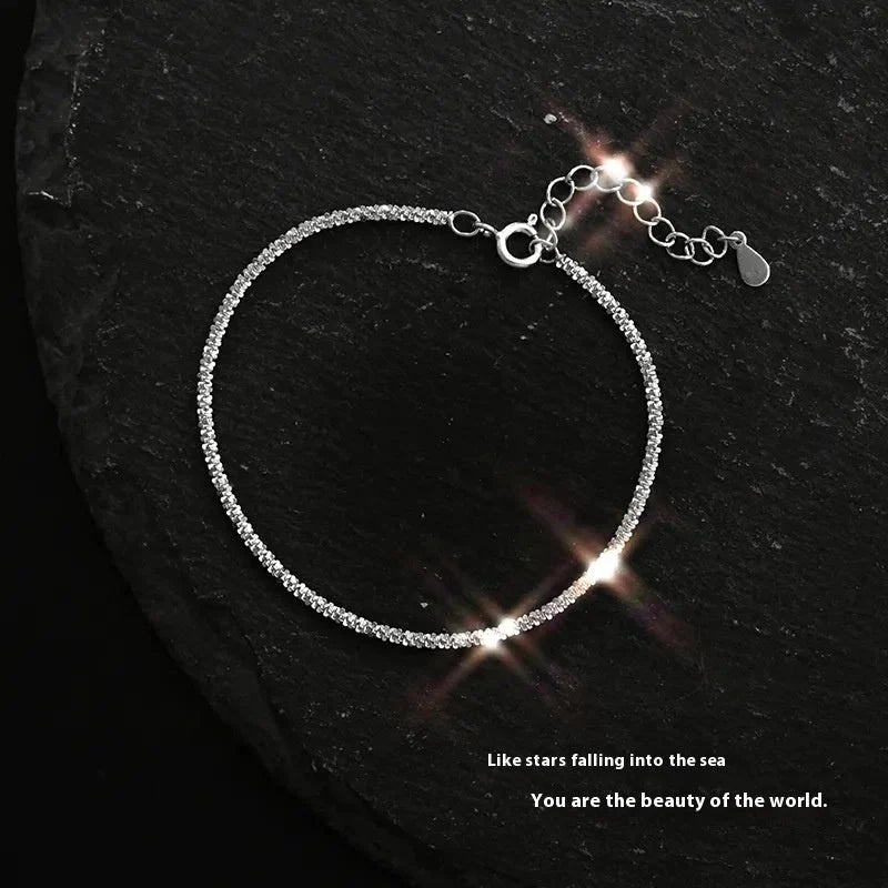 Starry bracelet sparkling cauliflower anklet in copper with a starry sky design
