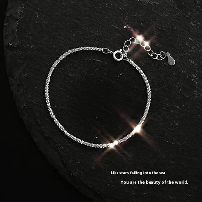 Starry bracelet sparkling cauliflower anklet in copper with a starry sky design