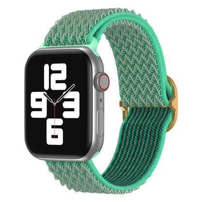 Stylishly Adjustable Apple Watch Strap in Woven Pattern with Customizable Fit