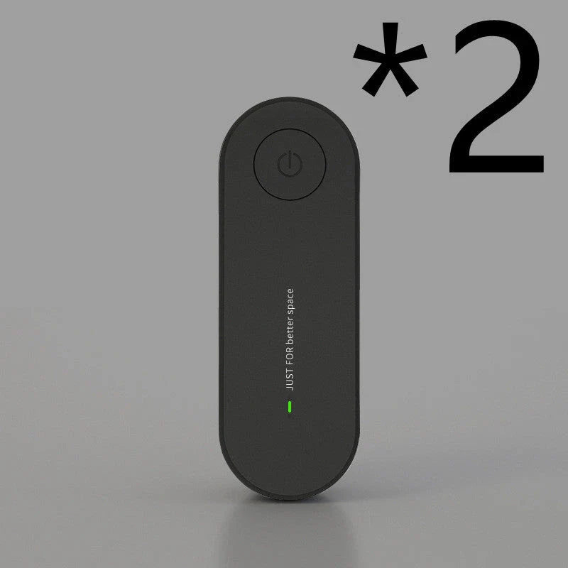 Compact negative ion air purifier in various colors, releasing 5 million ions to purify the air in your home or office