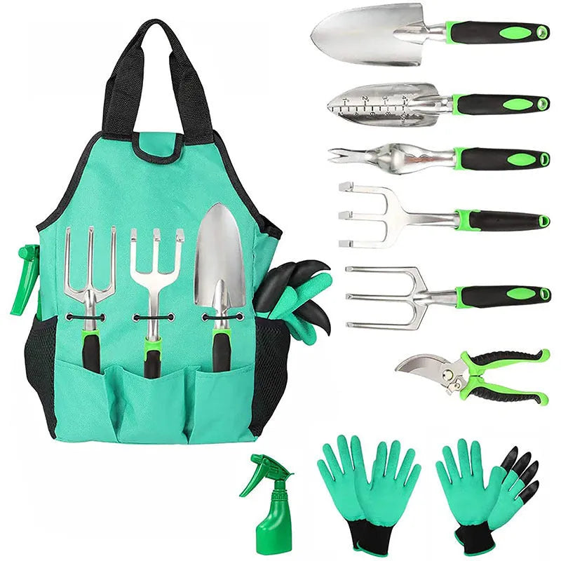 Magnesium aluminium alloy garden tool combination set in 49-piece and 82-piece configurations with customisable colour