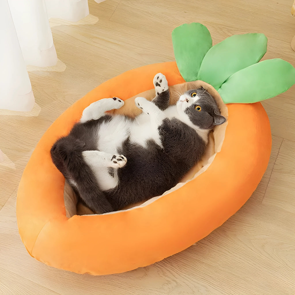 Cartoon carrot double-sided removable washable dog mattress in cloth material
