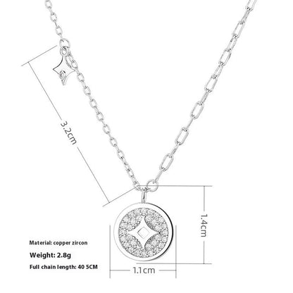 New Chinese Style Copper Coin Necklace in silver and gold finishes