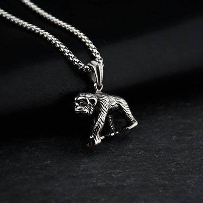 Geometric titanium steel pendant necklace with adjustable chain for men and women