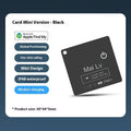 Black MFI Findmy AirTag compatible Android tracking card with keychain loop