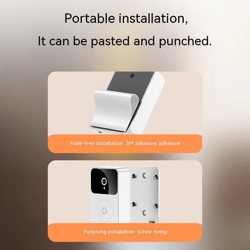 Intelligent Visual Doorbell X9 wireless remote USB-powered plastic doorbell unit with chime for home and office