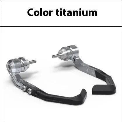 CNC machined black and grey bow protection pads for Honda CBR650 motorcycle brake horn guard.