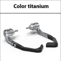 CNC machined black and grey bow protection pads for Honda CBR650 motorcycle brake horn guard.