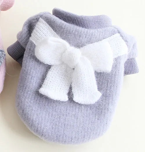 Autumn winter thin fleece dog clothes in grey and pink for small to large dogs sizes XS to XL