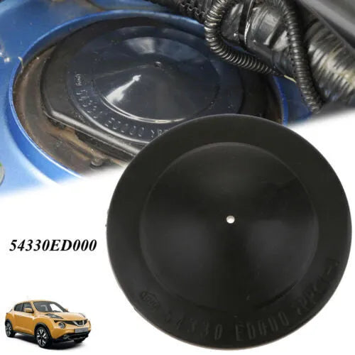 Black plastic Nissan shock-absorbing trim cover weight 14 grams part 54330-ED000