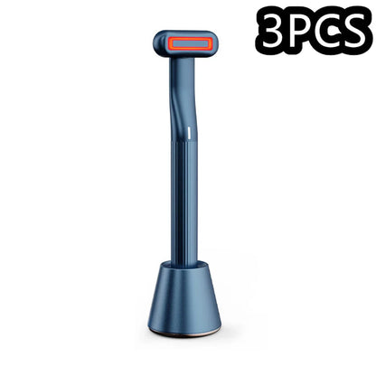 360 Degrees Rotary Eye Massage Wand with Red LED Light Therapy for skincare