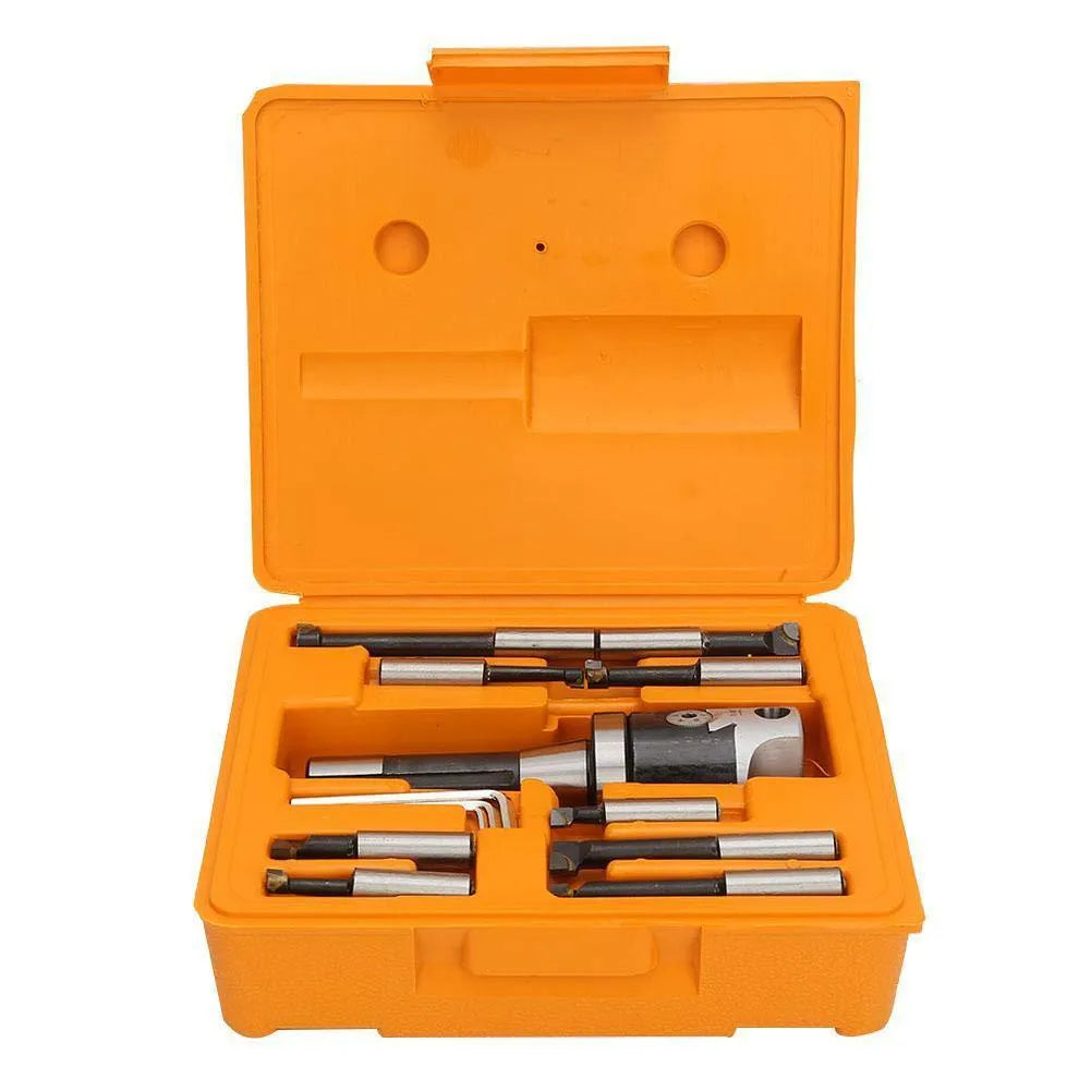R8 shank inch boring head set 9-piece high speed steel boring bar kit for milling machines
