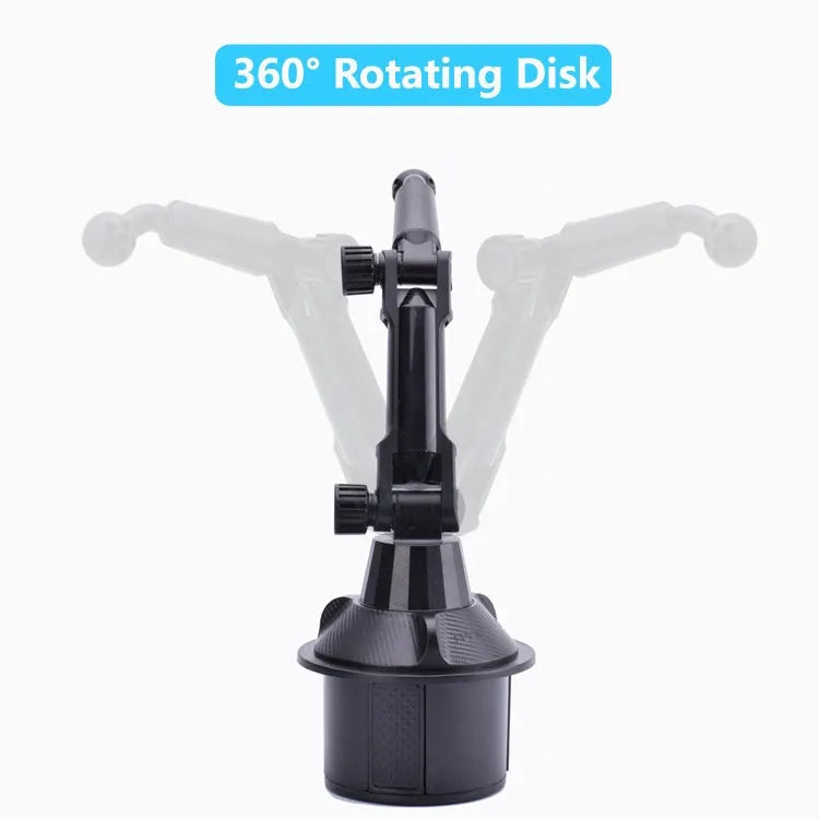 Adjustable car water cup-bit mobile phone holder with 4.5-9.5cm clamp for Apple Huawei Xiaomi