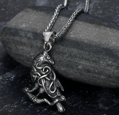 Vintage Nordic rune necklaces with Elder Futhark pendant in stainless steel and gold finishes